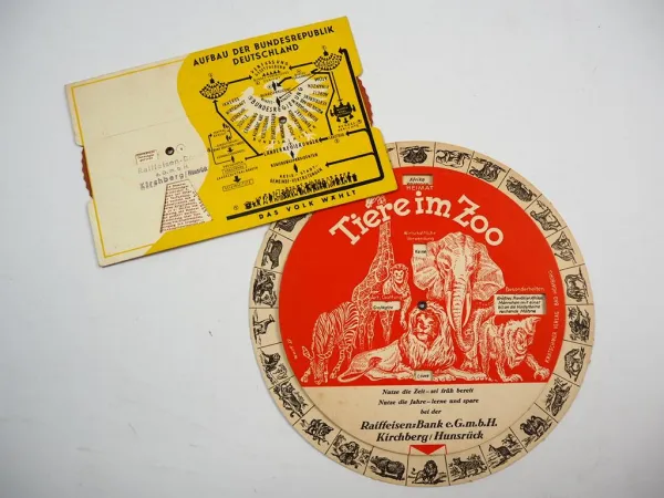 Raiffeisenbank Kirchberg Hunsrück Verlag Bad Homburg 2x Werbemittel 1950er Jahre