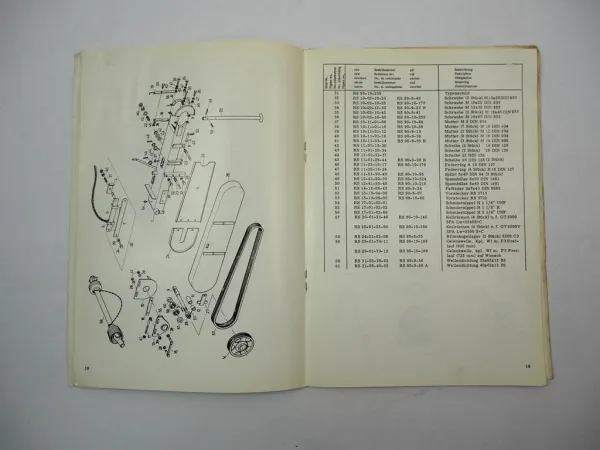 Rasspe GT 2000 2000V Trommelmäher Betriebsanleitung Ersatzteilliste 1974