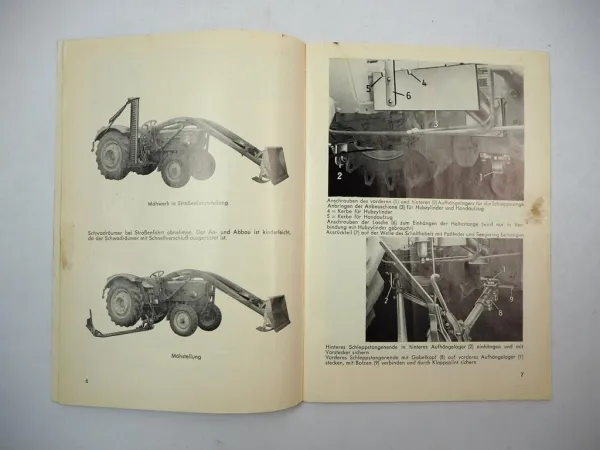 Rasspe Mähwerk für Güldner Schlepper G25 G25S G30 G30S Betriebsanleitung 1966