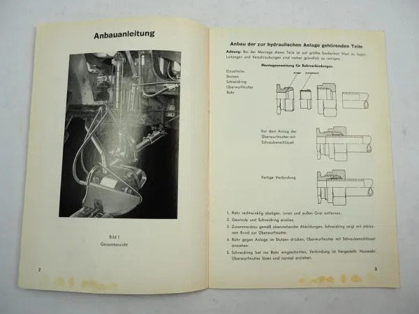 Rasspe Mähwerk für Güldner Schlepper G50 G50S Bedienungsanleitung 1964