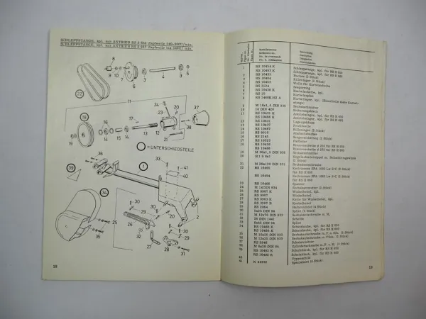 Rasspe RSH 650 660 Heckmähwerk Betriebsanleitung Ersatzteilliste 1976