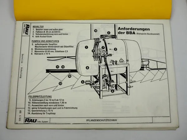 Rau Pflanzenschutztechnik Elektronik Serviceschulung 1987/88