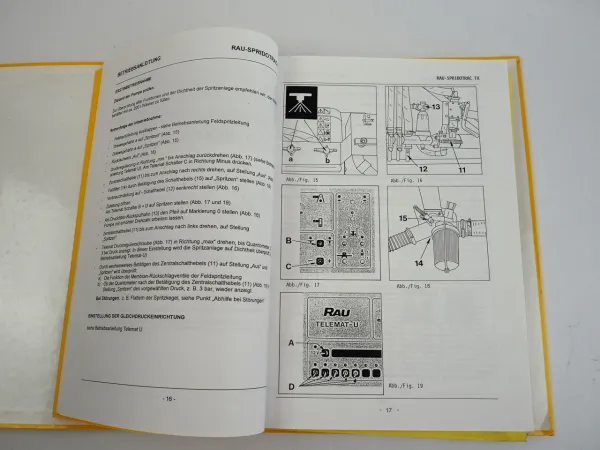Rau Spridotrac TX Spritzanlage Fendt Xylon Betriebsanleitung Ersatzteilliste1996