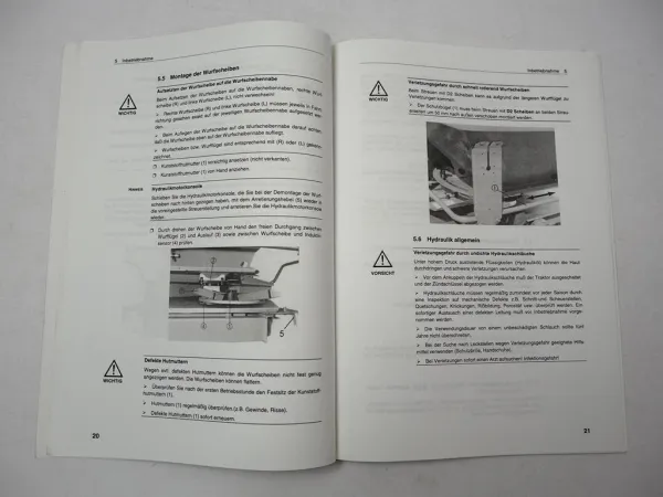 Rauch Axera H Düngerstreuer Betriebsanleitung Bedienungsanleitung 2002