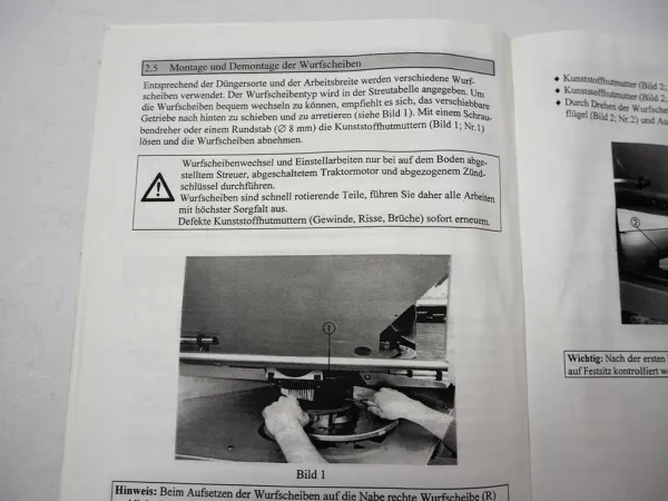 Rauch Axera M Düngerstreuer Betriebsanleitung Bedienungsanleitung 1998
