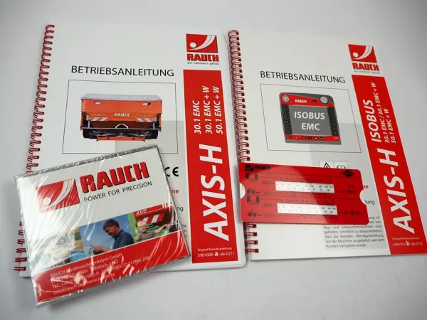 Rauch Axis-H 30.1 50.1 EMC+W Düngerstreuer Isobus Betriebsanleitung Streutabelle