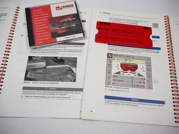 Rauch Axis-H 30.1 50.1 EMC+W Düngerstreuer Isobus Betriebsanleitung Streutabelle