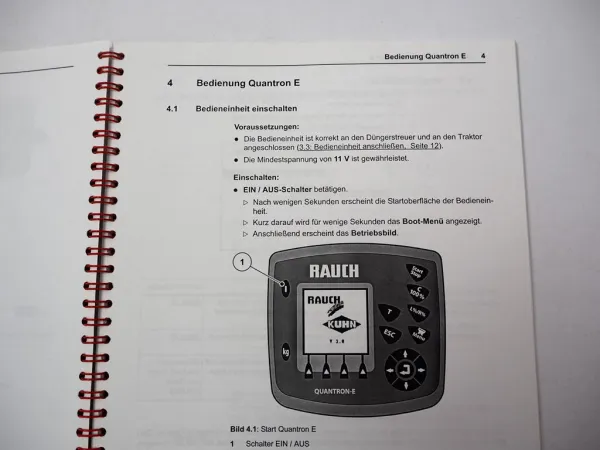Rauch Quantron E Steuerung für Axis Düngerstreuer Betriebsanleitung 2006