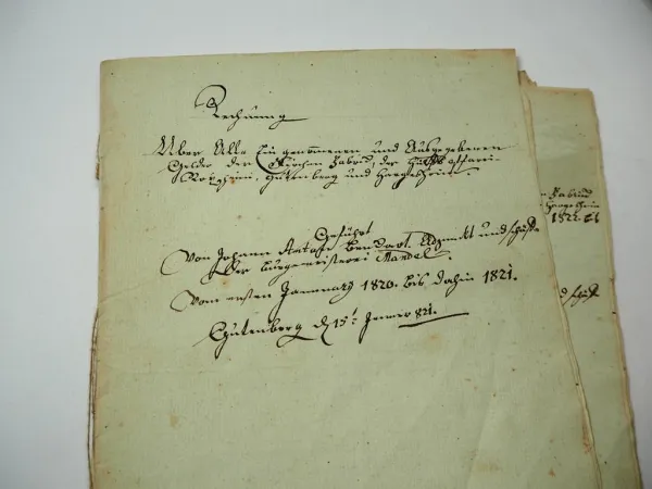 Rechnung ca. 50 Stück 1815 - 1900 Kirchengemeinde Mandel Gutenberg Roxheim