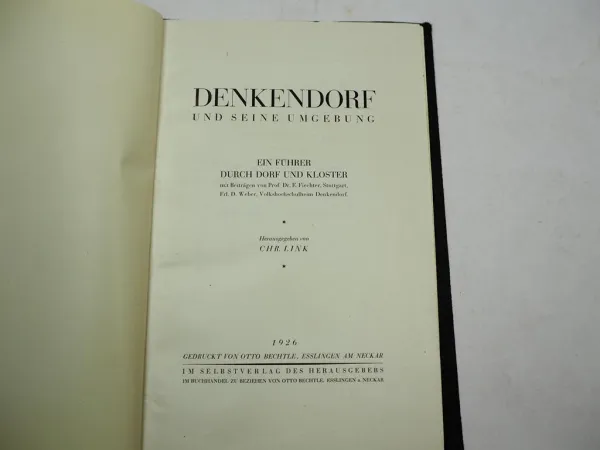 Reiseführer Denkendorf und seine Umgebung 1926 Esslingen Stuttgart