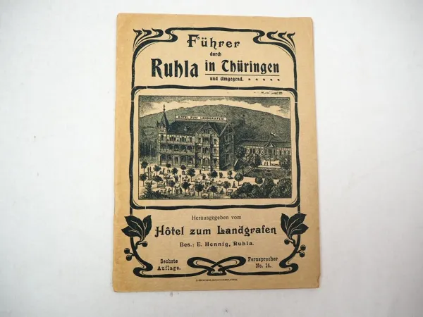 Reiseführer Ruhla in Thüringen Hotel zum Landgrafen 1903