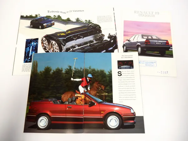 Renault 19 3x Prospekt 1989/91