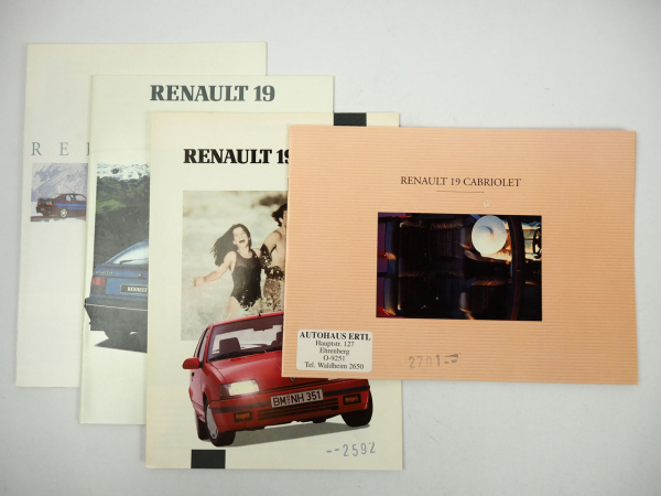 Renault 19 Dymanic Cabrio 4x Prospekt 1990/92