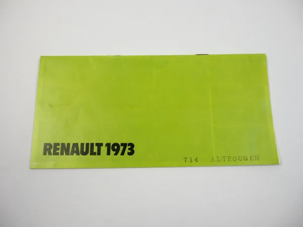 Renault 4 5 6 12 15 16 17 Programmübersicht PKW Prospekt 1973