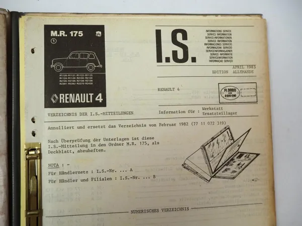 Renault 4 Karosserie + Mechanik Werkstatthandbuch Reparaturanleitung ab 1967