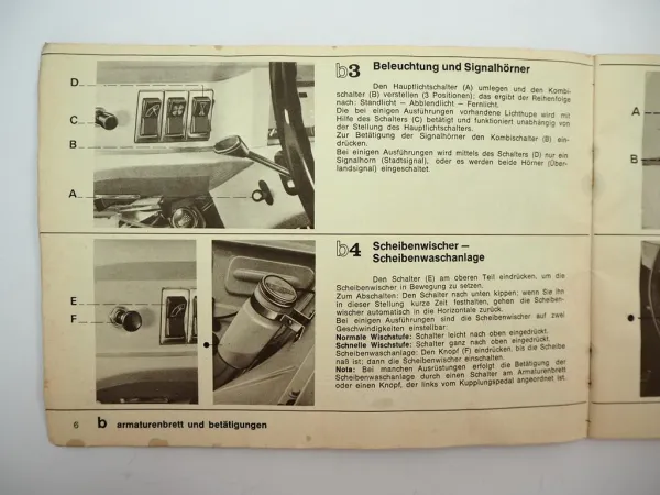 Renault 4 PKW Lieferwagen Fourgonnette Betriebsanleitung Bedienungsanleitung 1972
