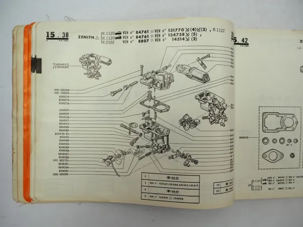 Renault 4 R 1120 1121 1122 2102 Catalogue de Pieces de Rechange P.R.686/3
