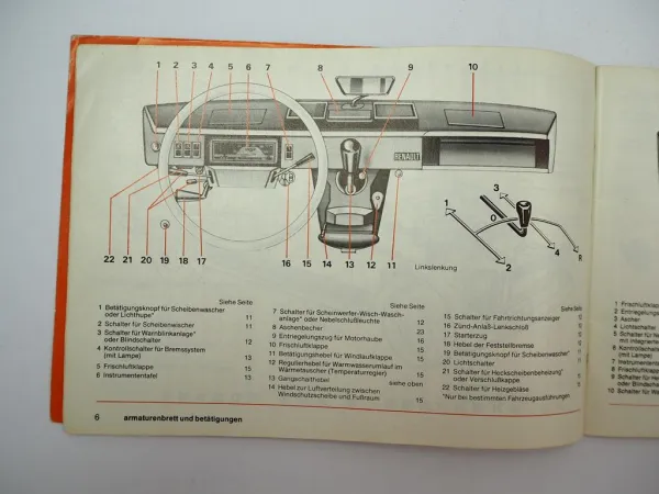 Renault 4 TL GTL F4 F6 Betriebsanleitung Bedienungsanleitung 1980
