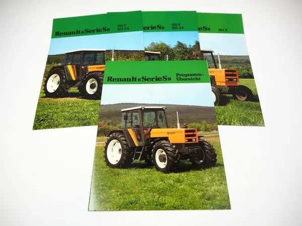 Renault 421 M - 921-4 S Traktor 4 Prospekte Programm Technische Daten ca. 1981