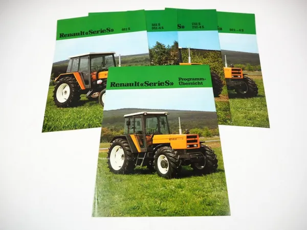Renault 421 M - 921-4 S Traktor 5 Prospekte Programm Technische Daten ca. 1981