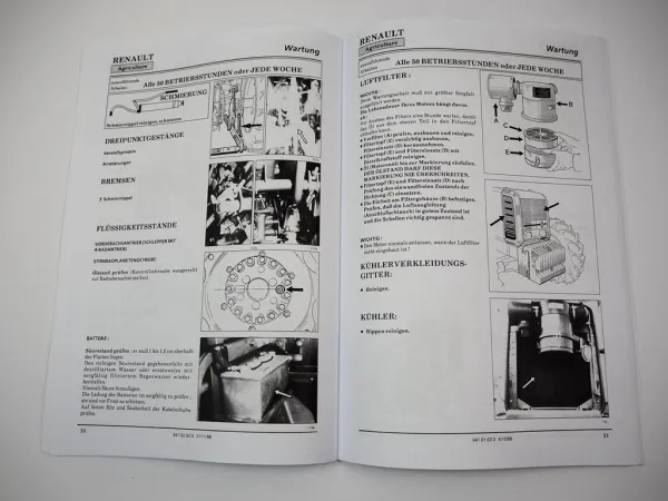 Renault 70-32 R3131 & 70-34 R3132 PE PA PS PX Betriebsanleitung Bedienungsanleitung