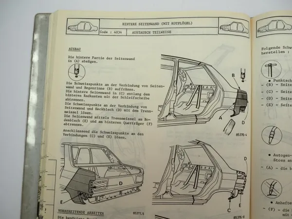 Renault 9 L421 L422 L423 Werkstatthandbuch Reparatur Karosserie 1981 M.R.237