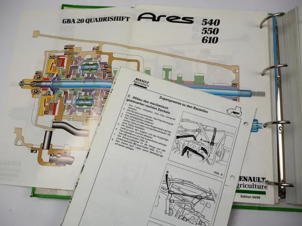 Renault Ares 540 550 610 620 630 Werkstatthandbuch Reparaturanleitung Kap. A - D