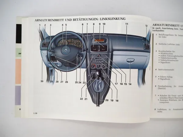 Renault Clio 1.2 1.4 1.6 2.0 16V 1.5 dCi 1.9 dTi Betriebsanleitung 2001