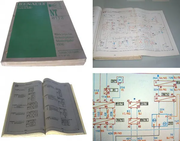 Renault Clio I Typ 57 Elektrik Schaltpläne Werkstatthandbuch Modelljahr 1996