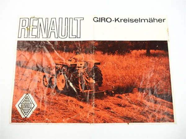 Renault Giromäher Kreiselmäher für Schlepper Prospekt 1968