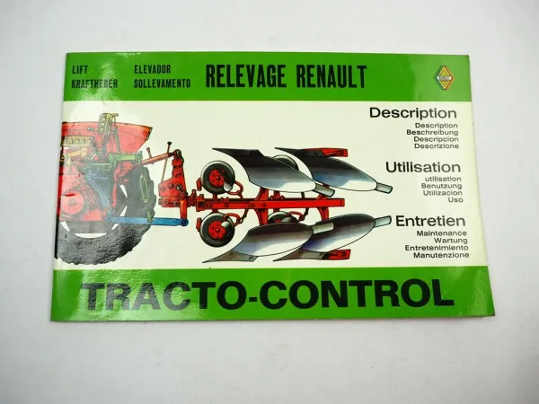 Renault Kraftheber Tracto-Control Bedienungsanleitung Wartung