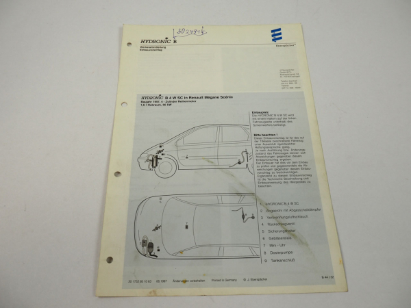 Renault Megane Scenic Bj. 1997 Eberspächer Hydronic B4WSC Einbau Heizgerät
