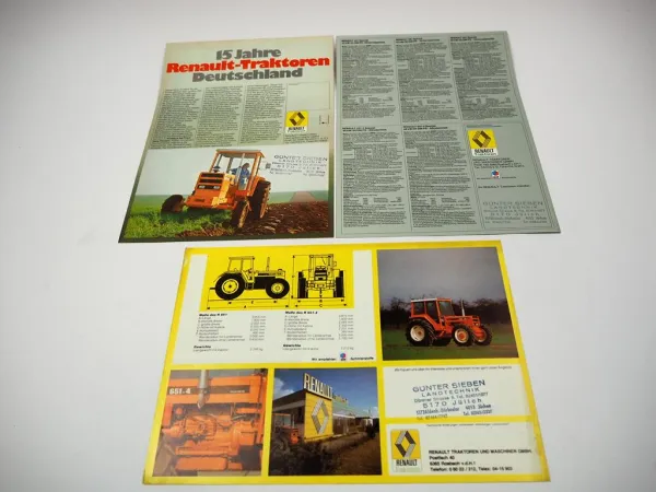 Renault 551-4 651 651-4 981-4 Traktor 3 Prospekte Technische Daten 1980er J