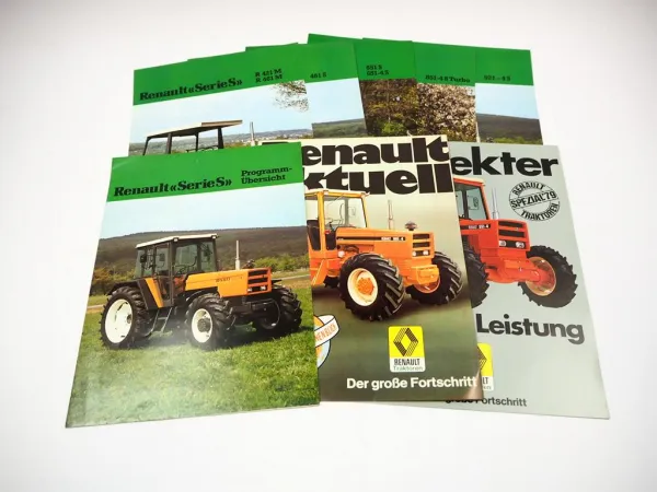 Renault R 351 M - R 1451-4 Traktor 8 Prospekte Technische Daten ca. 1980