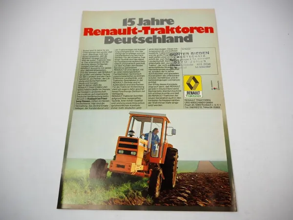 Renault R 50 S - 1451-4 Traktoren Progamm Prospekt 1980er Jahre