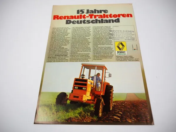 Renault R 50 S - R 1451-4 Traktor 4 Prospekte Programm Technische Daten ca. 1981