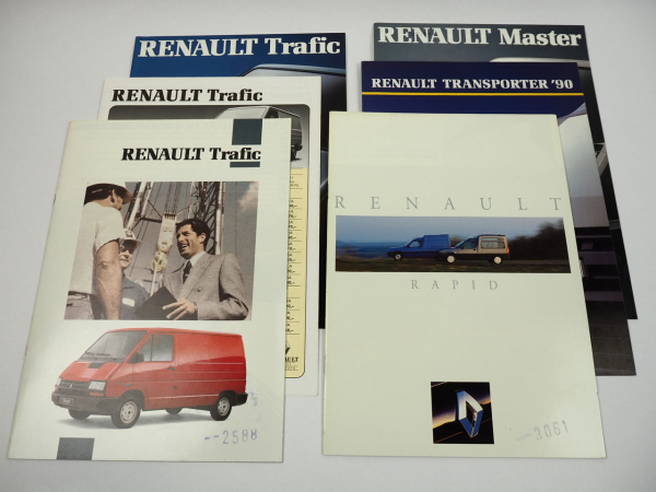 Renault Rapid Trafic Master Programmübersicht 6x Prospekt 1989/92