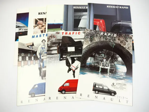 Renault Rapid Trafic Master Programmübersicht 8x Prospekt 1992/94