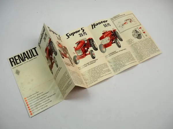 Renault Standard Super 4 5 Master Schlepper Programm Prospekt 1960er Jahre