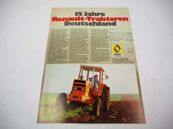 Renault Traktor Produktprogramm Übersicht R351 bis R1451-4 Prospekt 1970er Jahre