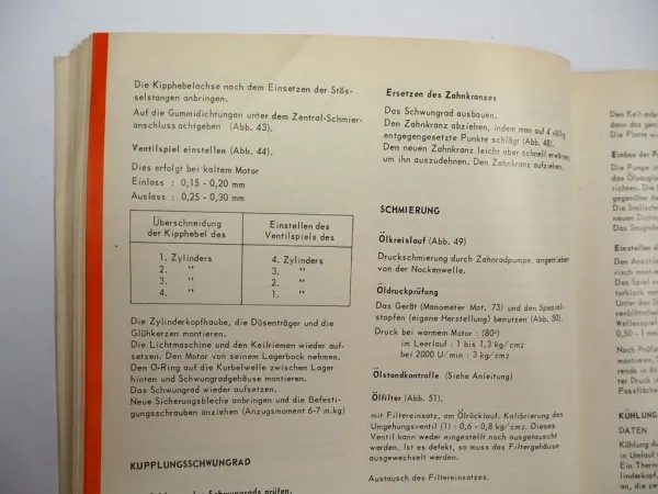 Renault X.D.P 4.85 R7201 Motor für Traktor Werkstatthandbuch Reparatur 1967