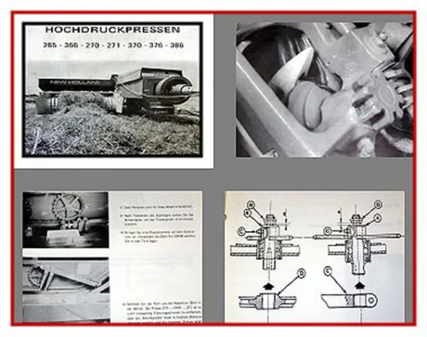 Reparatur New Holland 265 - 386 Hochdruckpresse Werkstatthandbuch