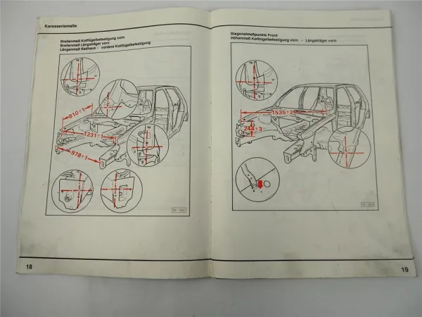 Reparatur VW Golf 3 1H syncro Karosserie Instandsetzung Werkstatthandbuch 1992
