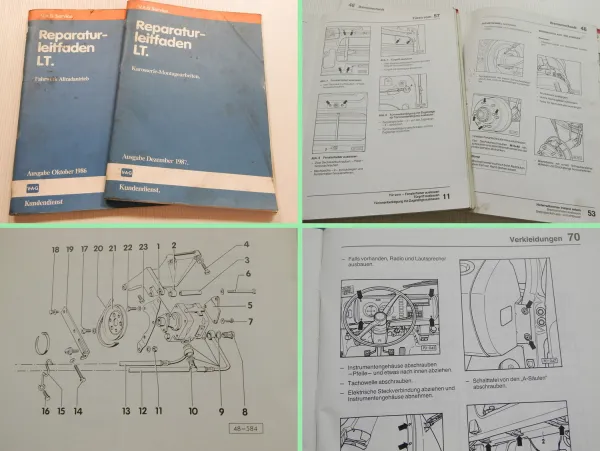 Reparatur VW LT40 LT45 Allrad ab 1986 Fahrwerk Karosserie Werkstatthandbuch