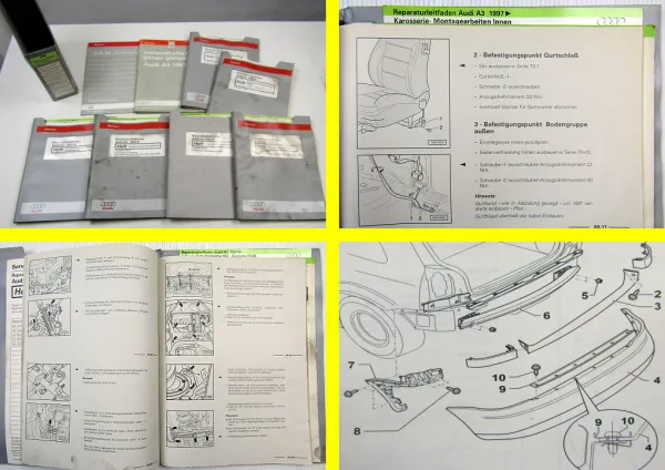 Reparaturanleitung Audi A3 8L Karosserie Getriebe 02J 02K 01M Instandhaltung