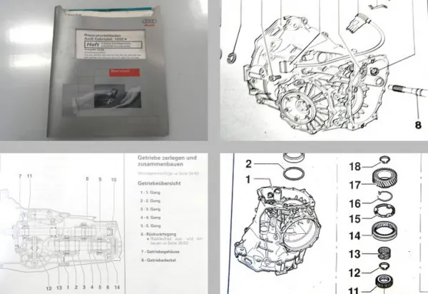 Reparaturanleitung Audi Cabriolet 5 Gang Schaltgetriebe Werkstatthandbuch