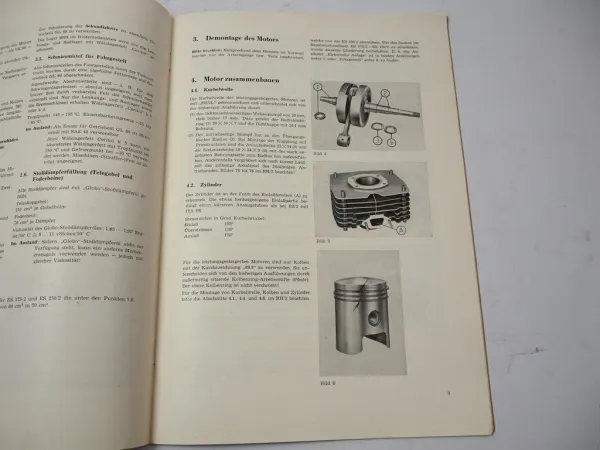 Reparaturanleitung Ergänzung MZ Motorrad ETS250 Trophy Sport ES250/2 21 PS Motor