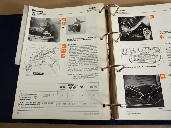 Reparaturanleitung Fiat Tempra 1.4 1.6 1.8 2.0 td ds Werkstatthandbuch 1990 1995