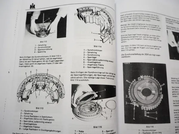 Reparaturanleitung IHC 523 624 724 3654 Werkstatthandbuch Getriebe 1970