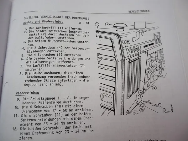 Reparaturanleitung Massey Ferguson MF 2640A 2680A 2720A Werkstatthandbuch